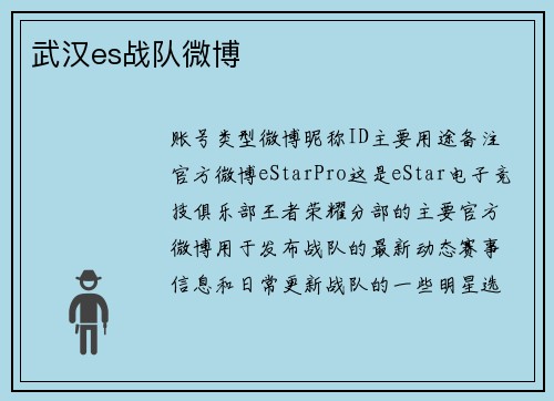 武汉es战队微博